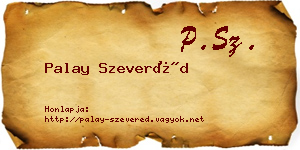 Palay Szeveréd névjegykártya